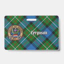 Clan Ferguson Crest over Tartan Badge