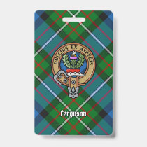 Clan Ferguson Crest over Tartan Badge