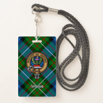 Clan Ferguson Crest over Tartan Badge