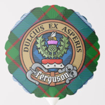 Clan Ferguson Crest over Tartan Balloon