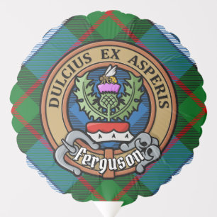 Clan Ferguson Crest over Tartan Balloon