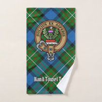 Clan Ferguson Crest over Tartan Bath Towel Set