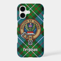 Clan Ferguson Crest over Tartan iPhone 17 Case