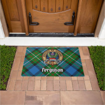 Clan Ferguson Crest over Tartan Doormat