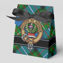 Clan Ferguson Crest over Tartan Favor Box