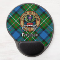 Clan Ferguson Crest over Tartan Gel Mouse Pad