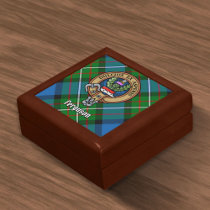 Clan Ferguson Crest over Tartan Gift Box