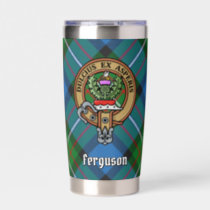 Clan Ferguson Crest over Tartan Insulated Tumbler