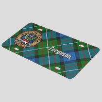 Clan Ferguson Crest over Tartan License Plate