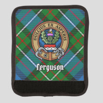 Clan Ferguson Crest over Tartan Luggage Handle Wrap
