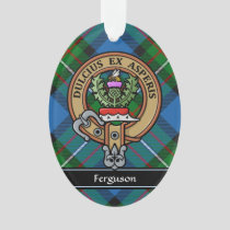 Clan Ferguson Crest over Tartan Ornament