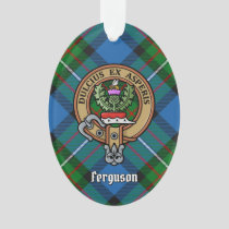 Clan Ferguson Crest over Tartan Ornament