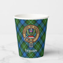 Clan Ferguson Crest over Tartan Paper Cups