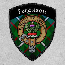 Clan Ferguson Crest over Tartan Patch