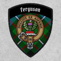 Clan Ferguson Crest over Tartan Patch