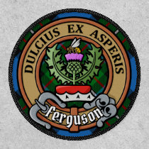 Clan Ferguson Crest over Tartan Patch