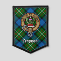 Clan Ferguson Crest over Tartan Pennant