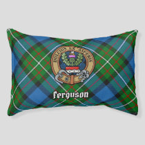 Clan Ferguson Crest over Tartan Pet Bed