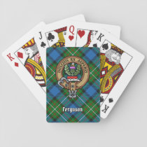 Clan Ferguson Crest over Tartan Playing Cards