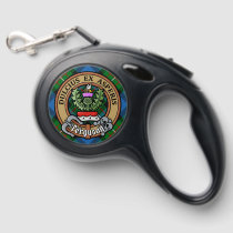 Clan Ferguson Crest over Tartan Retractable Pet Leash