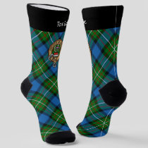 Clan Ferguson Crest over Tartan Socks