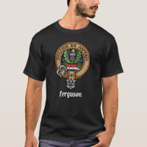 Clan Ferguson Crest over Tartan T-Shirt