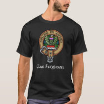 Clan Ferguson Crest over Tartan T-Shirt
