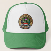 Clan Ferguson Crest over Tartan Trucker Hat