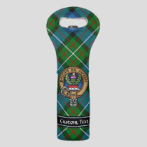 Clan Ferguson Crest over Tartan Wine Bag