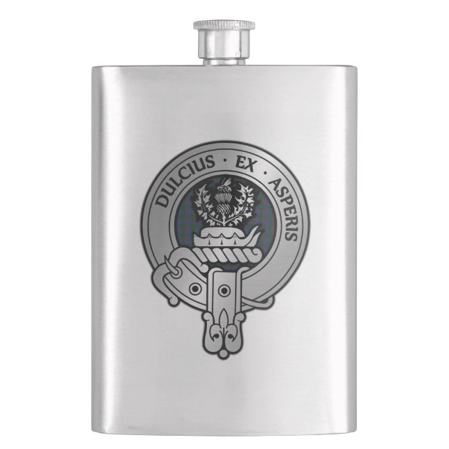 Clan Ferguson Crest & Tartan Flask (Front)