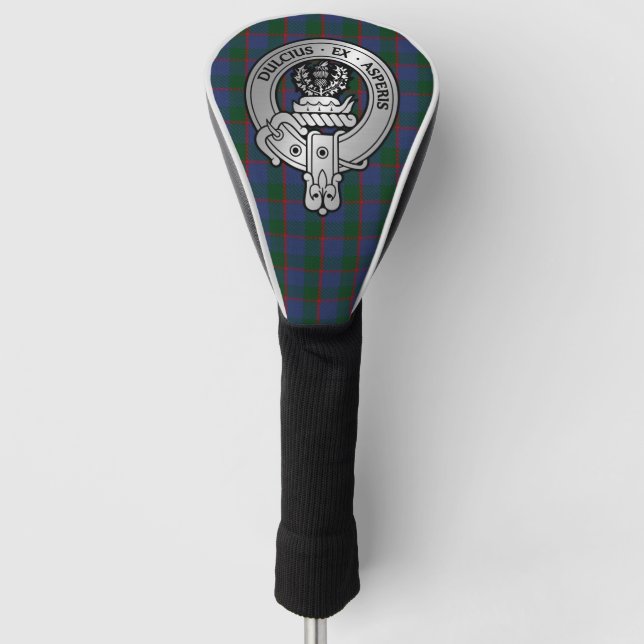 Clan Ferguson Crest & Tartan Golf Head Cover (Front)