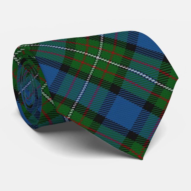 Clan Ferguson Fergusson Letter F Monogram Tartan Neck Tie (Rolled)