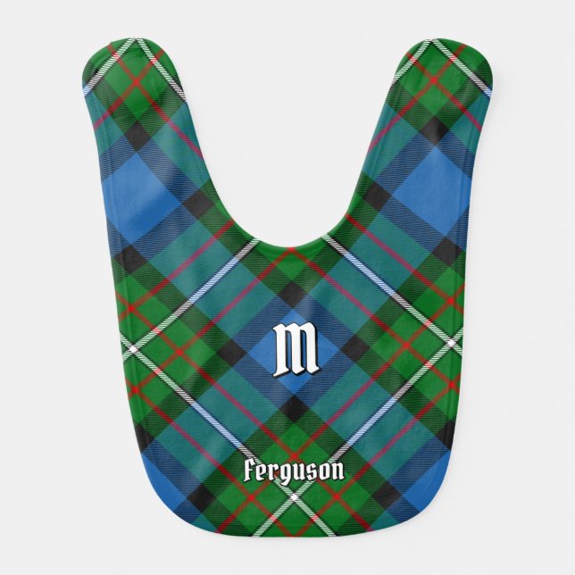 Clan Ferguson Tartan Baby Bib (Front)