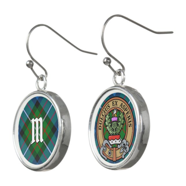 Clan Ferguson Tartan Earrings (Angled)