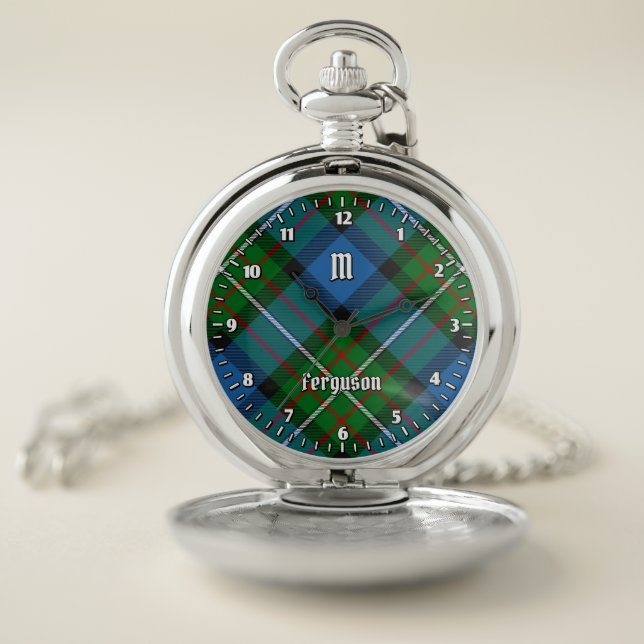 Clan Ferguson Tartan Pocket Watch (Inside)