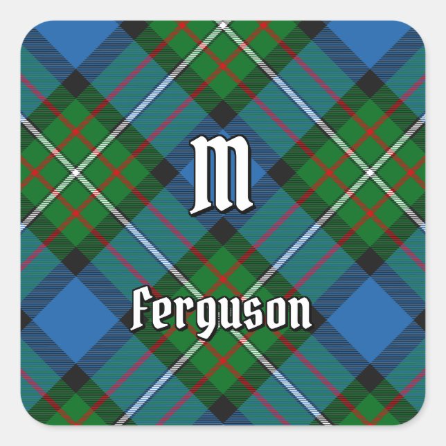 Clan Ferguson Tartan Square Sticker (Front)