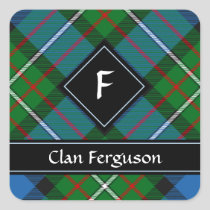 Clan Ferguson Tartan Square Sticker