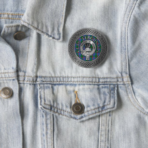 Clan Fergusson Crest & Tartan Knot Button
