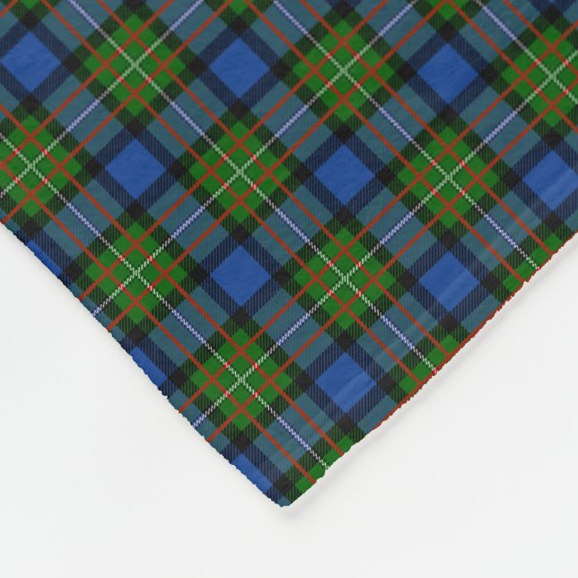 Clan Fergusson Tartan Fleece Blanket (Corner)