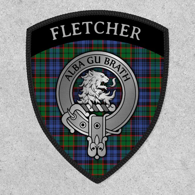Clan Fletcher [EDIT] Tartan & Alba Gu Brath Crest Patch (Front)