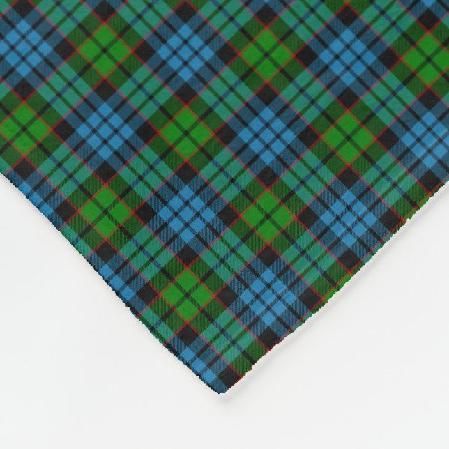 Clan Fletcher Tartan Fleece Blanket (Corner)