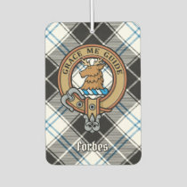 Clan Forbes Crest over Dress Tartan Air Freshener