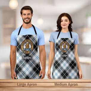 Clan Forbes Crest over Dress Tartan Apron