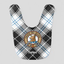 Clan Forbes Crest over Dress Tartan Baby Bib