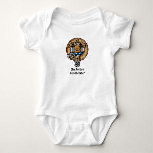 Clan Forbes Crest over Dress Tartan Baby Bodysuit