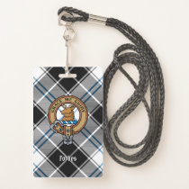 Clan Forbes Crest over Dress Tartan Badge