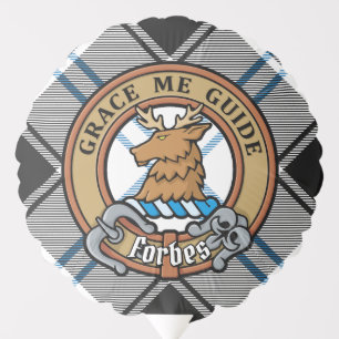 Clan Forbes Crest over Dress Tartan Balloon