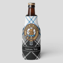 Clan Forbes Crest over Dress Tartan Bottle Cooler