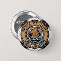 Clan Forbes Crest over Dress Tartan Button