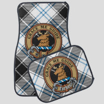 Clan Forbes Crest over Dress Tartan Car Floor Mat